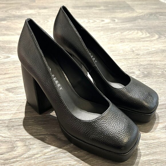 NEW Katy Perry Size 10 Uplift Pump Platforms Chunky Block Heels Black - Picture 7 of 12